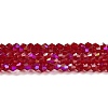 Transparent Electroplate Glass Beads Strands EGLA-A039-T6mm-L27-1