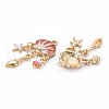 Alloy Enamel Pendants X-ENAM-S126-118C-NR-3