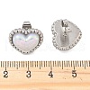 304 Stainless Steel Shell Heart Stud Earrings for Women EJEW-Z095-02P-5