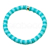 Polymer Clay Heishi Surfer Stretch Bracelet with 304 Stainless Steel Beaded BJEW-SW00107-02-1