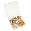 Brass Magnetic Slide Lock Clasps KK-TA0007-64-3