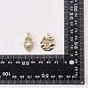 Rack Plating Brass Micro Pave Clear Cubic Zirconia Pendants ZIRC-SZ0004-02-6