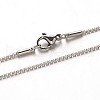 Tarnish Resistant 304 Stainless Steel Box Chain Necklaces NJEW-M124-10P-1