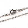 304 Stainless Steel Box Chain Necklaces NJEW-M124-10P-1