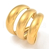 Ion Plating(IP) 304 Stainless Steel Three Layers Wide Open Cuff Ring for Women RJEW-A043-22G-1