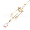 Faceted Glass Sun Catcher Pendant Decorations AJEW-A037-11G-3