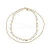 Colorful Enamel Oval Charms Double Layer Necklace NJEW-K245-016-3