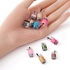 12Pcs 2 Styles Glass Bottle Pendants CRES-YW0001-15-3