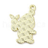 Light Gold Plated Alloy Enamel Pendants ENAM-L041-06A-2