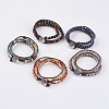 Natural Gemstone Wrap Bracelet BJEW-JB03613-1