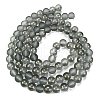 Frosted Transparent Glass Bead Strands X1-GLAA-P065-8mm-12-5