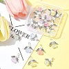 30Pcs Angel Acrylic & Glass Pendant PALLOY-FZ00016-10
