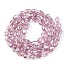 Transparent Electroplate Glass Beads Strands EGLA-N013-T4mm-B02-2