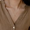 Sun Brass Micro Pave Clear Cubic Zirconia Pendant Necklaces FS-WG4FD1B-01-2