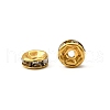 Iron Crystal Rhinestone Spacer Beads X-RB-A009-6MM-G-3