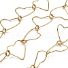 304 Stainless Steel Heart Link Chains CHS-C014-15G-1