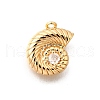 Brass Pave Clear Cubic Zirconia Charms KK-C096-14C-G-1