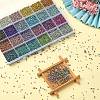312G 24 Color 12/0 Baking Paint Glass Seed Beads SEED-YW0002-24-5