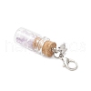 Natural Amethyst Chips inside Glass Wishing Bottle Pendant Decoration HJEW-JM03306-04-5