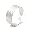 Non-Tarnish 304 Stainless Steel Textured Cuff Bangles for Women BJEW-L682-016P-3