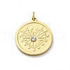 304 Stainless Steel Crystal Rhinestone Pendants STAS-E550-16G-1