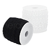 Fingerinspire 20 Yards 2 Colors Flat Polyester Elastic Cords with Wavy Edge OCOR-FG0002-39-1