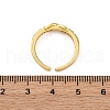 Brass Micro Pave Clear Cubic Zirconia Cuff Finger Rings RJEW-G337-22G-5
