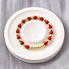 ABS Imitation Pearl Round Beads Stretch Bracelets for Women BJEW-D317-12A-G-1
