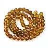 Baking Paint Transparent Glass Beads Strands DGLA-A035-T10mm-A05-3