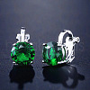 Brass Cubic Zirconia Clip-on Earrings WGE68B6-05-1