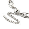 304 Stainless Steel Oval Link Chains Bracelets for Men & Women BJEW-D042-16P-3
