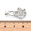 925 Sterling Silver Micro Pave Clear Cubic Zirconia Fold Over Clasps STER-T008-05P-3
