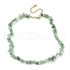 Natural Green Aventurine Chips Beaded Necklace NJEW-FZ00004-03-2
