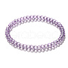 4mm Prism Faceted Rondelle Glass Beaded Stretch Bracelets for Women EH2213-3-1