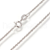 Anti-Tarnish Rhodium Plated 925 Sterling Silver Chain Necklaces STER-L059-12A-1