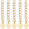 Beebeecraft 10Pcs 925 Sterling Silver Curb Chain Extenders STER-BBC0007-94A-1