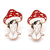 Mushroom Girl Enamel Pin JEWB-K053-35KCG-2