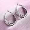 Brass Twist Hoop Earrings EJEW-R025-30P-1