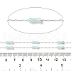 304 Stainless Steel Cable Chains and Dyed Shell Beads STAS-B067-02P-01-2