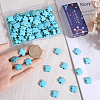 SUNNYCLUE 100Pcs Synthetic Turquoise Dyed Beads TURQ-SC0001-27-3