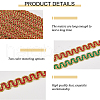 SUPERFINDINGS 2 Cards 2 Colors Christmas Polyester Braided Lace Ribbon OCOR-FH0001-24-4