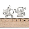 Natural Quartz Crystal Kitten Pendants G-J386-C17-17-3