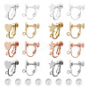  16Pcs 8 Style Star & Heart Brass Clip-on Earring Findings KK-TA0001-26-1