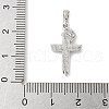 Brass Pave Natural White Shell Pendants KK-S522-01F-P-3