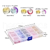 565Pcs 15 Style Transparent Spray Painted Glass Beads Strands GLAA-YW0001-47-3