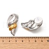 304 Stainless Steel Two Tone Stud Earrings EJEW-G422-04GP-03-3