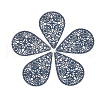 430 Stainless Steel Filigree Pendants STAS-S108-15B-1