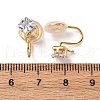Brass Micro Pave Cubic Zirconia Ear Cuff Findings KK-F898-15E-G-3