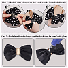 AHADERMAKER Bowknot Webbing Ribbon Shoe Decorations FIND-GA0004-33-3