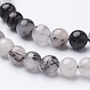 Natural Black Rutilated Quartz Beads Strands X-G-D295-8mm-3